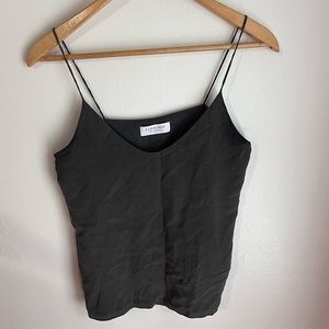 Everlane Women’s Gray Silk Spaghetti Strap Flowy Tank Size 2